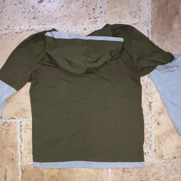 Buckle Military Green & Gray Long Sleeved Hoodie Sz L - Picture 6 of 10